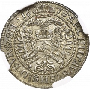 Śląsk, 6 Krajcarów 1678 SHS Wrocław - NGC MS62