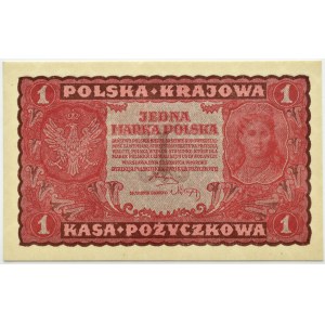 II RP, 1 Mark 1919, 1. Serie BK, PMG 66 EPQ