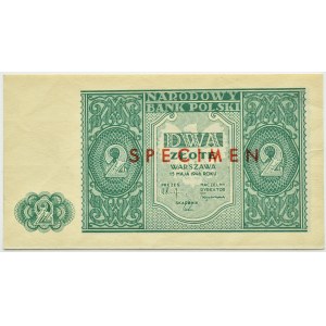 RP, 2 zloty 1946, Warsaw, SPECIMEN, UNC