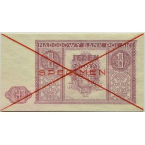 RP, 1 złoty 1946, SPECIMEN, UNC