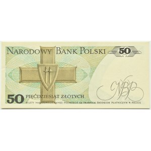 PRL, gen. K. Świerczewski, 50 złotych 1988, seria GN0000021, UNC