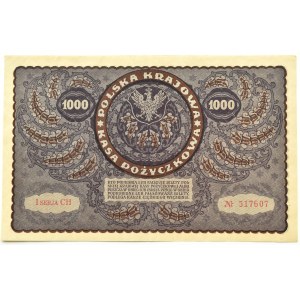 II RP, 1000 marks 1919, 1st series CH - type 7, beautiful!