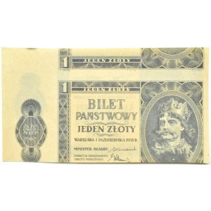 II RP, B. Chrobry, 1 zloty 1938, without series and numerator, RUNNING PROBLEM