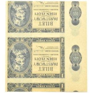 II RP, B. Chrobry, nierozcięte 1 złoty 1938, bez serii i numeratora, PRÓBA ROZRUCHOWA