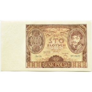 II RP, 100 złotych 1934, seria C.A., Piękne!