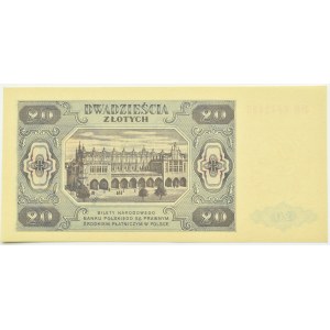 RP, 20 złotych 1948, seria HR, UNC