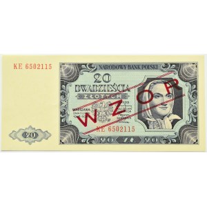 RP, 20 złotych 1948, seria KE, WZÓR, UNC