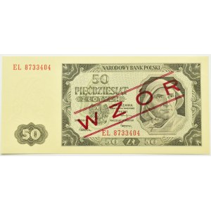 RP, 50 złotych 1948, seria EL, WZÓR, UNC