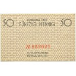 Getto Łódź, 50 fenigów 1940, numerator typ I, piękne
