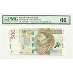 III RP, Jan III Sobieski, 500 Zloty 2016, Serie AB, PMG 66 EPQ