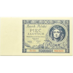 II RP, 5 złotych 1930, seria BJ., PMG 67 EPQ