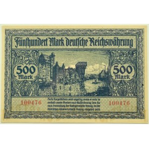 Freie Stadt Danzig, 500 Mark 1922, PMG 64