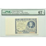 II RP, 5 Zloty 1930, CR. Serie, PMG 67 EPQ