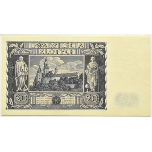 II RP, 20 złotych 1936, seria AJ, PMG 66 EPQ