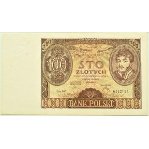 II RP, 100 Zloty 1934, AV. Serie, zusätzliches Wasserzeichen +X+, PMG 66 EPQ