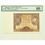 II RP, 100 złotych 1934, seria AV., dodatkowy znak wodny +X+, PMG 66 EPQ