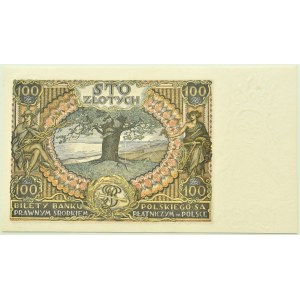 II RP, 100 złotych 1934, seria BN., dodatkowy znak wodny +X+, PMG 66 EPQ