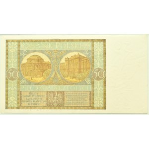 II RP, 50 Zloty 1929, EB. Serie, PMG 66 EPQ