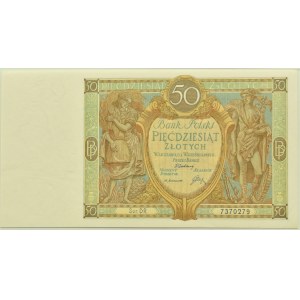 II RP, 50 Zloty 1929, DR. Serie, PMG 66 EPQ