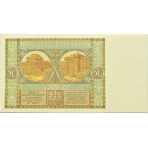 II RP, 50 Zloty 1929, DR. Serie, PMG 66 EPQ