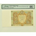 II RP, 50 Zloty 1929, DR. Serie, PMG 66 EPQ