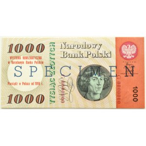 People's Republic of Poland, M. Copernicus, 1000 zloty 1965, G series, SPECIMEN/DESIGN - RARE, PMG 66 EPQ