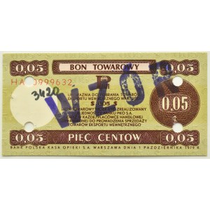 PeWeX, 5 cents 1979, HA MODEL series, PMG 58 - ILLUSTRATED IN THE MILL.