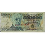 III RP, H. Sienkiewicz, 500000 zloty 1990, serie Z, FALSO del periodo