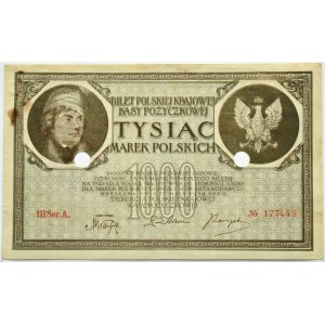 II RP, 1000 marek 1919, III seria A, FAŁSZERSTWO z epoki