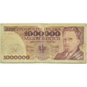 III RP, Wł. Reymont, 1000000 gold 1991, series G, FALSE of the period