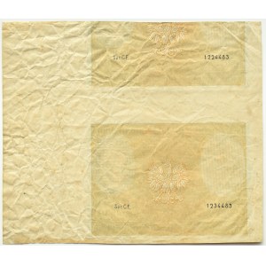 II RP, 100 złotych 1934, seria CF., destrukt bez nadruku głównego