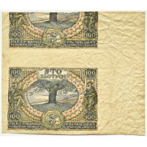 II RP, 100 złotych 1934, seria CF., destrukt bez nadruku głównego