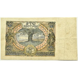 II RP, 100 złotych 1934, seria CU., destrukt bez nadruku głównego
