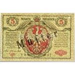 General Government, 5 marks 1916(obverse) MUSTER, PMG 58 NET