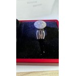 Prsten z bílého zlata osázený diamanty