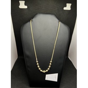 Zlatý dámský náhrdelník s korálky 14kt