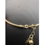 Zlatý dámský náhrdelník s korálky 14kt