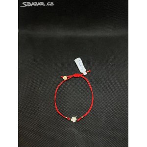 Náramek se zlatým čtyřlístkem 14kt
