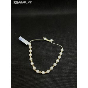 Náramek se zlatými korály a perly 14kt