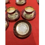 Porcelánový hrnek s podšálkem Květná 5ks