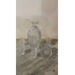 St. Broušená karafa s 5 sklenicemi