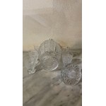 St. Broušená karafa s 5 sklenicemi