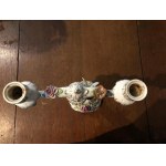 Capodimonte, Dvouramenný svícen, 20. stol., Itálie, Capodimonte