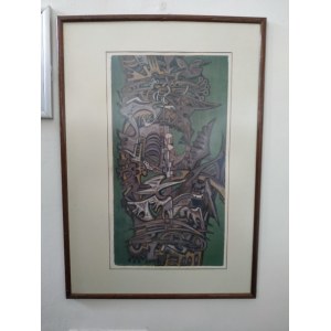 Obraz Ptačí poselství, grafika, 1990, signováno