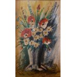 Obraz s kyticí, pastel, signováno
