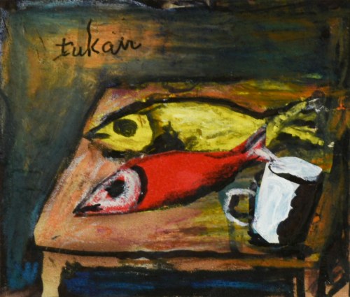 Eugeniusz TUKAN-WOLSKI (1928-2014), Martwa natura z rybami
