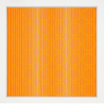 Julian Stanczak (1928 - 2017), Green rings in orange.