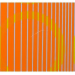 Julian Stanczak (1928 - 2017), Green rings in orange.