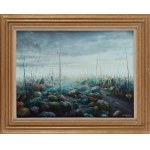 Jerzy Tadeusz Mróz (1946 Łódź - 2010 Łódź), Krajobraz surrealistyczny, 1988