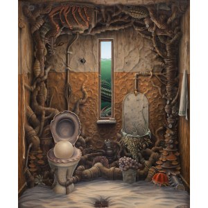 Jacek Yerka (b. 1952, Torun), An Oceanic Bathroom, 1995